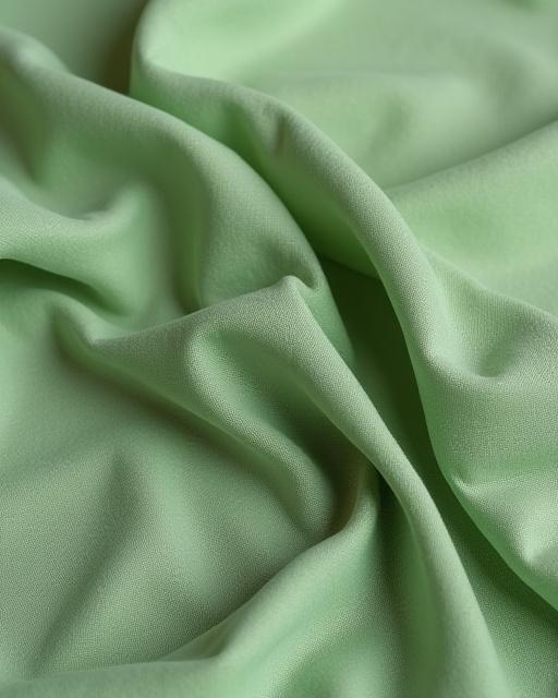 해조류로 염색된 자연스러운 녹색의 린넨 원단